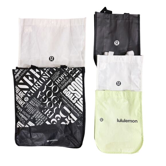 Lululemon Bundle of 5 Reusable Bags EUC Small/Large Snap Closure - Picture 1 of 7